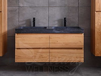 Mawialux eikenhout badkamermeubel 120cm (eiken natural) - afbeelding 16 van  47