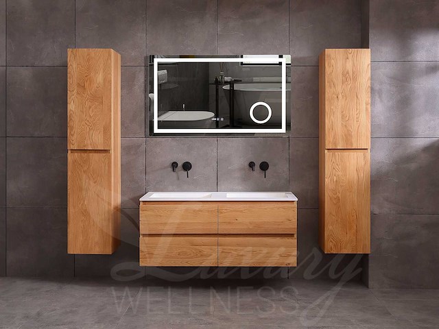 Mawialux eikenhout badkamermeubel 120cm (eiken natural) - afbeelding 18 van  47