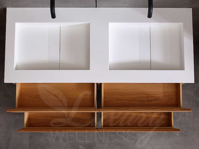 Mawialux eikenhout badkamermeubel 120cm (eiken natural) - afbeelding 6 van  47