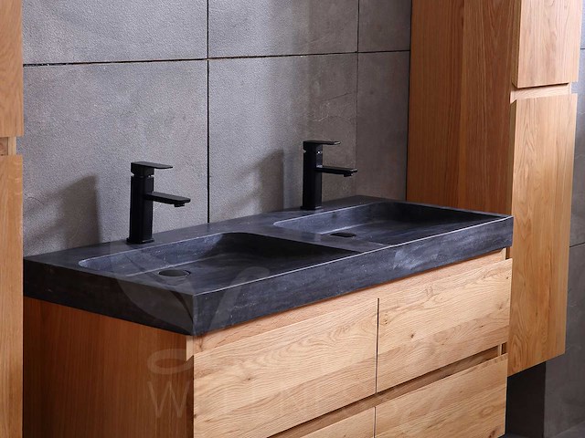 Mawialux eikenhout badkamermeubel 120cm (eiken natural) - afbeelding 14 van  47