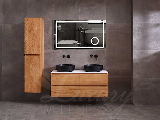 Mawialux eikenhout badkamermeubel 120cm (eiken natural) - afbeelding 33 van  47