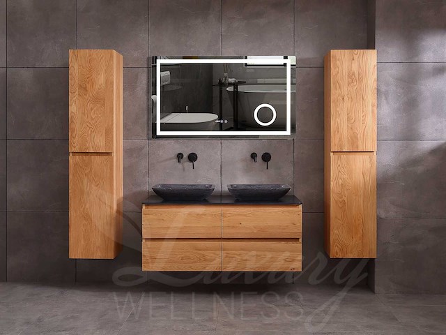 Mawialux eikenhout badkamermeubel 120cm (eiken natural) - afbeelding 45 van  47