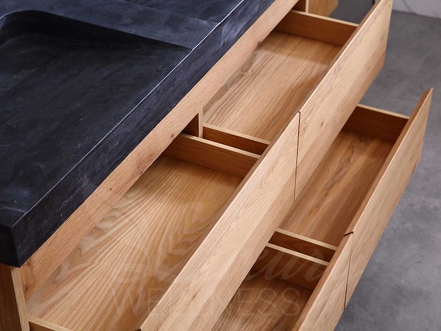 Mawialux eikenhout badkamermeubel 120cm (eiken natural) - afbeelding 44 van  47