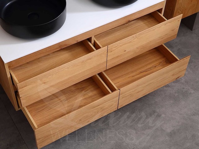 Mawialux eikenhout badkamermeubel 120cm (eiken natural) - afbeelding 17 van  47