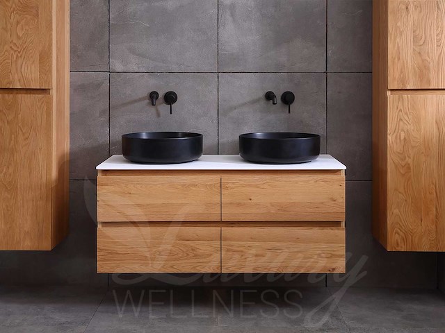 Mawialux eikenhout badkamermeubel 120cm (eiken natural) - afbeelding 21 van  47