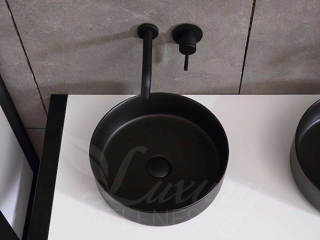 Mawialux eikenhout badkamermeubel 120cm met hangkast - mat wit - afbeelding 2 van  23