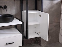 Mawialux eikenhout badkamermeubel 120cm met hangkast - mat wit - afbeelding 8 van  23