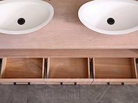 Mawialux eikenhout badkamermeubel 150cm met 2 hangkasten - afbeelding 2 van  30