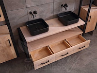 Mawialux eikenhout badkamermeubel 150cm met 2 hangkasten - afbeelding 8 van  30