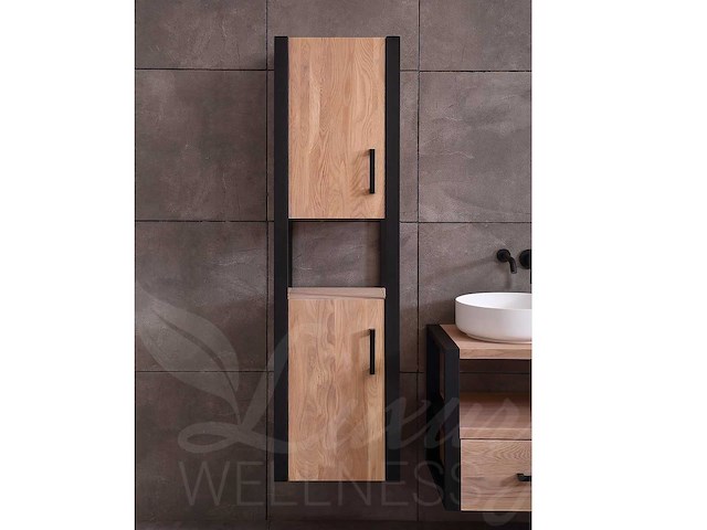 Mawialux eikenhout badkamermeubel 150cm met 2 hangkasten - afbeelding 16 van  30