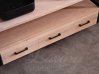 Mawialux eikenhout badkamermeubel 150cm met 2 hangkasten - afbeelding 6 van  30