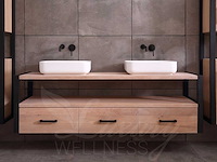 Mawialux eikenhout badkamermeubel 150cm met 2 hangkasten - afbeelding 25 van  30