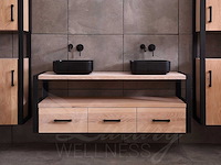 Mawialux eikenhout badkamermeubel 150cm met 2 hangkasten - afbeelding 26 van  30