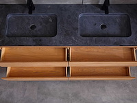 Mawialux eikenhout badkamermeubel 160cm (eiken natural) met (hangkast) - afbeelding 10 van  30