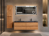 Mawialux eikenhout badkamermeubel 160cm (eiken natural) met (hangkast) - afbeelding 1 van  30