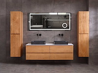 Mawialux eikenhout badkamermeubel 160cm (eiken natural) - afbeelding 25 van  28