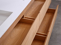Mawialux eikenhout badkamermeubel 160cm (eiken natural) - afbeelding 5 van  19