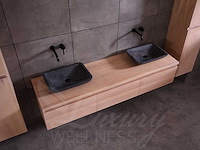 Mawialux eikenhout badmeubelset 150 of 180cm (in eiken white wash of eiken gray smoked) - afbeelding 7 van  12
