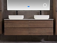 Mawialux eikenhout badmeubelset 2-persoons 140cm - grey smoked - afbeelding 3 van  18