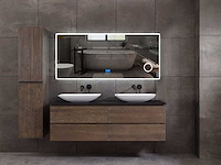 Mawialux eikenhout badmeubelset 2-persoons 140cm - grey smoked - afbeelding 12 van  18