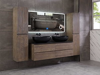 Mawialux eikenhout badmeubelset 2-persoons 140cm - grey smoked - afbeelding 15 van  18