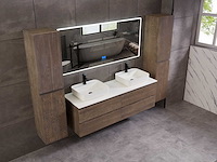 Mawialux eikenhout badmeubelset 2-persoons 140cm - grey smoked - afbeelding 17 van  18