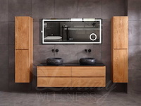 Mawialux eikenhout badmeubelset 2-persoons 140cm - natural - afbeelding 11 van  18