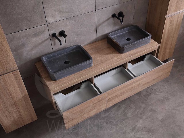 Mawialux eikenhout badmeubelset (zonder hangkast) 150 of 180cm (in 4 kleuren mogelijk) - afbeelding 24 van  28