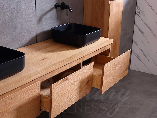 Mawialux eikenhout badmeubelset (zonder hangkast) 150 of 180cm (in 4 kleuren mogelijk) - afbeelding 2 van  28