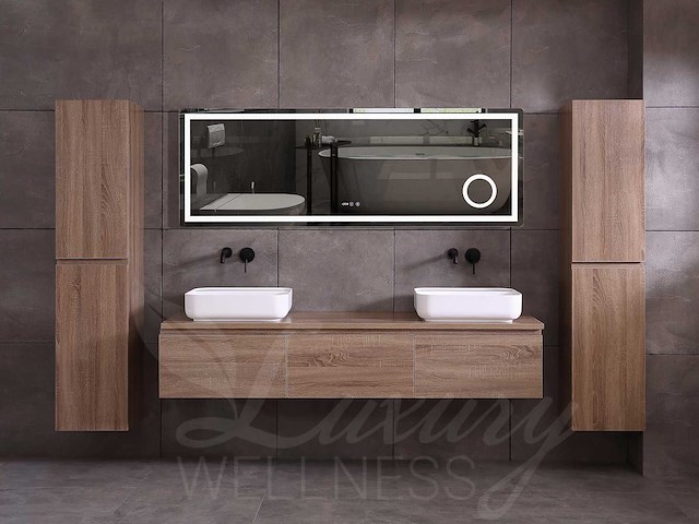 Mawialux eikenhout badmeubelset (zonder hangkast) 150 of 180cm (in 4 kleuren mogelijk) - afbeelding 23 van  28