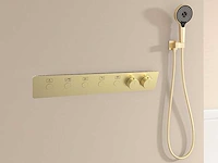 Mawialux exclusieve inbouw regendouche met 5 functies en bluetooth - geborsteld goud - afbeelding 2 van  5