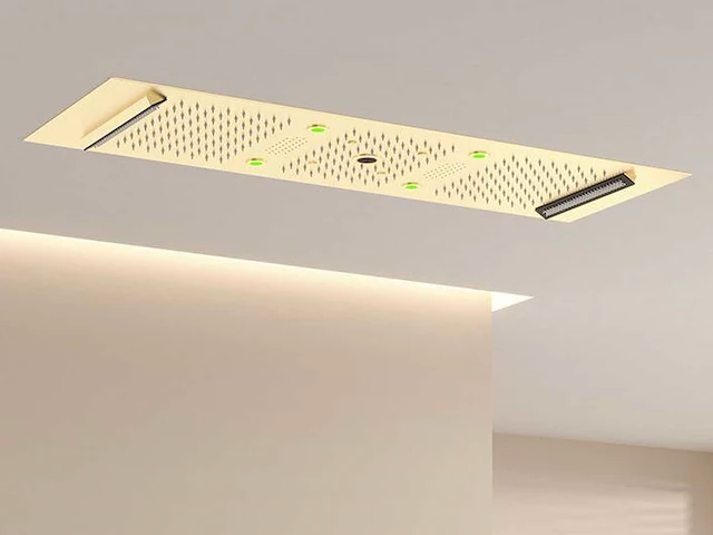 Mawialux exclusieve inbouw regendouche met 5 functies en bluetooth - geborsteld goud - afbeelding 5 van  5