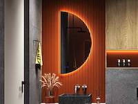 Mawialux half rond design led spiegel (80-120cm keuze) - afbeelding 1 van  7