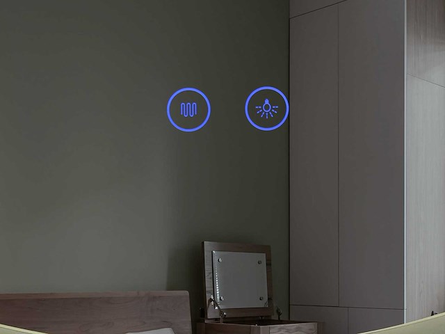 Mawialux half rond design led spiegel (80-120cm keuze) - afbeelding 5 van  7