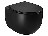 Mawialux hangend rimless toilet - mat zwart - afbeelding 1 van  10