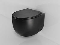 Mawialux hangend rimless toilet - mat zwart - afbeelding 5 van  10