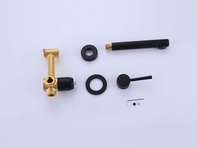 Mawialux inbouw muurkraan - mat zwart - afbeelding 3 van  5