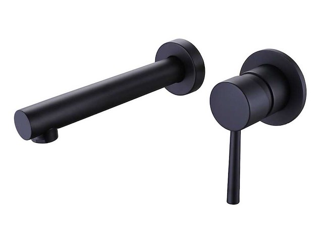 Mawialux inbouw muurkraan - mat zwart - afbeelding 1 van  5