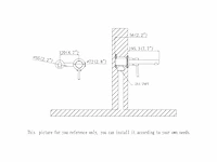 Mawialux inbouw muurkraan - mat zwart - afbeelding 2 van  5