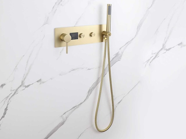 Mawialux inbouw regendouche - digitaal display - geborsteld goud - afbeelding 16 van  33