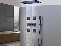 Mawialux inbouw regendouche mat zwart met massagejets - afbeelding 5 van  12