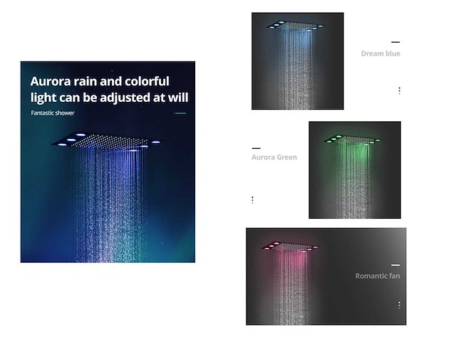 Mawialux inbouw regendouche mat zwart met massagejets - afbeelding 9 van  12