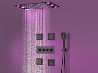 Mawialux inbouw regendouche mat zwart met massagejets - afbeelding 11 van  12