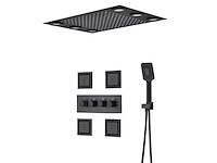 Mawialux inbouw regendouche mat zwart met massagejets - afbeelding 1 van  7