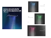 Mawialux inbouw regendouche mat zwart met massagejets - afbeelding 6 van  7