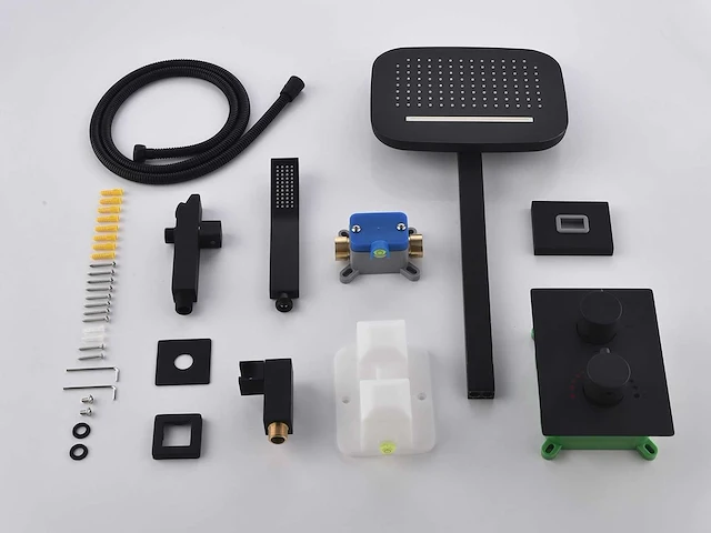 Mawialux inbouw regendouche met smart thermostaatkraan - mat zwart - afbeelding 9 van  11