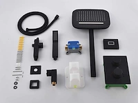 Mawialux inbouw regendouche met smart thermostaatkraan - mat zwart - afbeelding 4 van  11