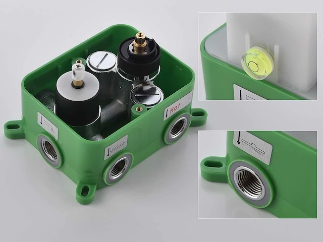Mawialux inbouw regendouche met smart thermostaatkraan - mat zwart - afbeelding 6 van  11