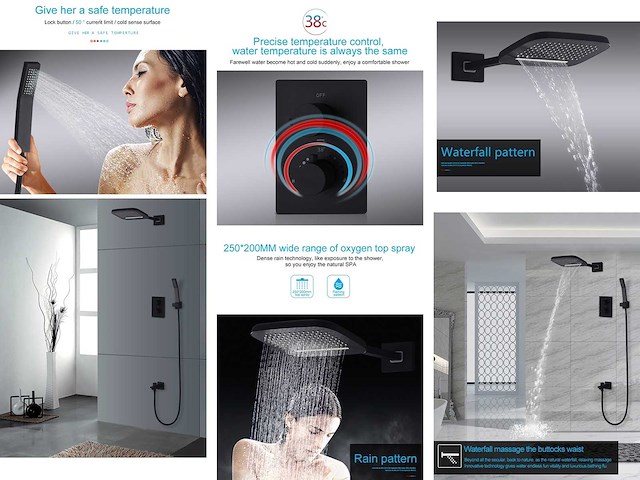 Mawialux inbouw regendouche met smart thermostaatkraan (keuze uit rvs of mat zwart) - afbeelding 29 van  36