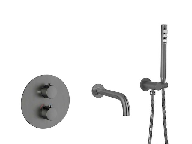 Mawialux inbouw thermostaat badkraan gunmetal grey - afbeelding 1 van  9